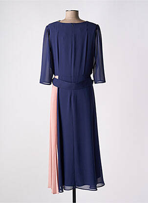Robe longue manches courtes manches courtes bleu BARILOCHE femme