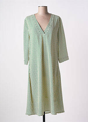 Robe mi-longue manches 3/4 manches 3/4 vert ANONYME DESIGNERS femme