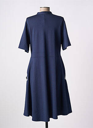Robe mi-longue manches courtes manches courtes bleu ANA SOUSA femme