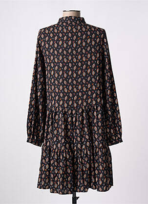Robe courte coupe évasée manches longues noir MOLLY BRACKEN femme