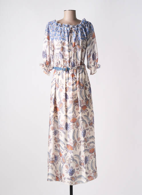 Robe longue manches courtes manches courtes beige KOCCA femme