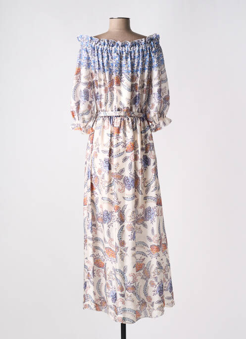 Robe longue manches courtes manches courtes beige KOCCA femme