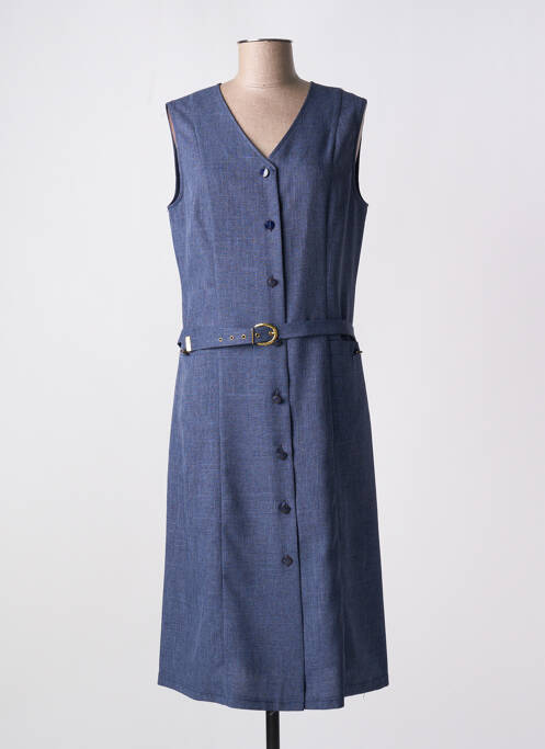Robe mi-longue sans manche sans manche bleu VALMODE femme