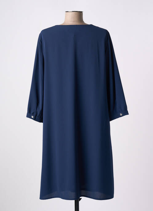 Robe mi-longue manches 3/4 manches 3/4 bleu DIVAS femme