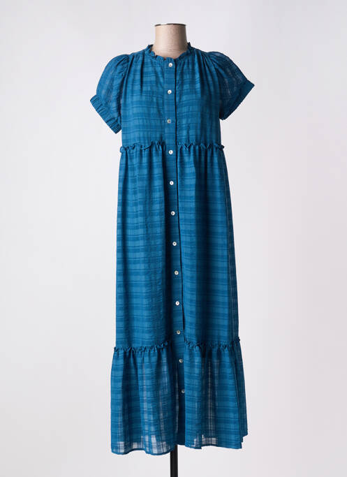Robe longue bleu VAN-DOS pour femme