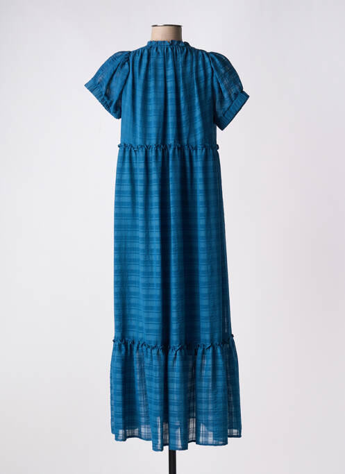 Robe longue bleu VAN-DOS pour femme
