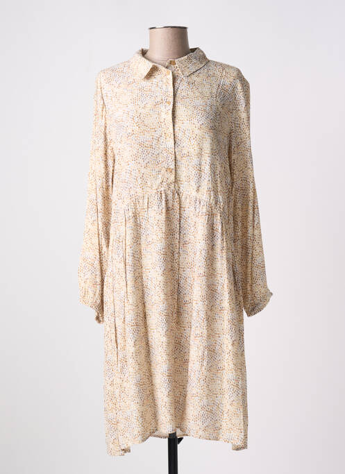 Robe mi-longue beige SIGNE NATURE pour femme