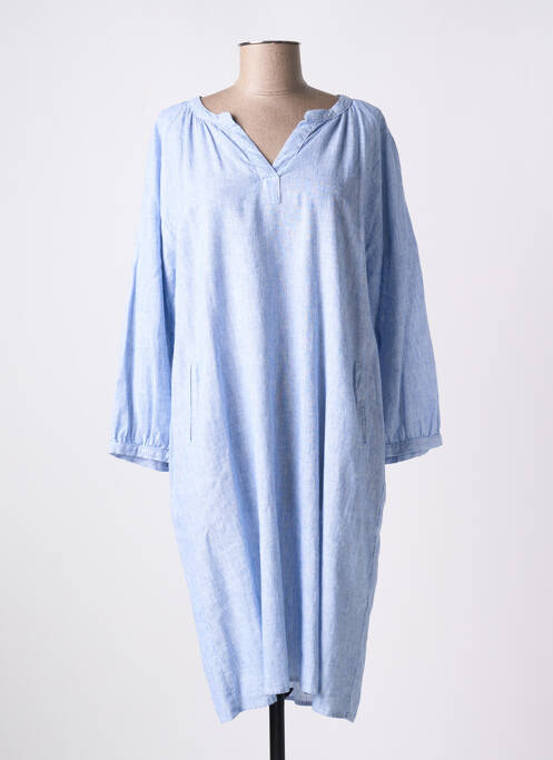 Robe mi-longue bleu SIGNE NATURE pour femme