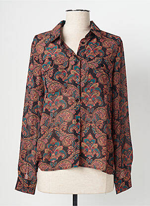 Chemisier imprimé fleurs manches longues noir MOLLY BRACKEN femme