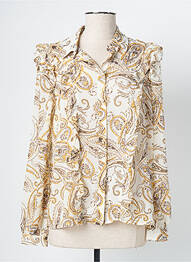 Chemisier coupe cintrée manches longues beige TRAMONTANA femme