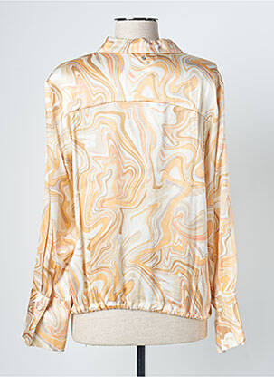 Chemisier imprimé fantaisie manches longues orange TRAMONTANA femme