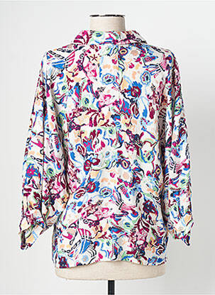 Chemisier coupe cintrée manches longues bleu TRAMONTANA femme