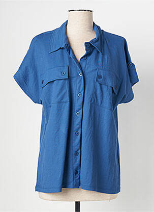 Chemisier manches courtes manches courtes bleu WNT COLLECTION femme