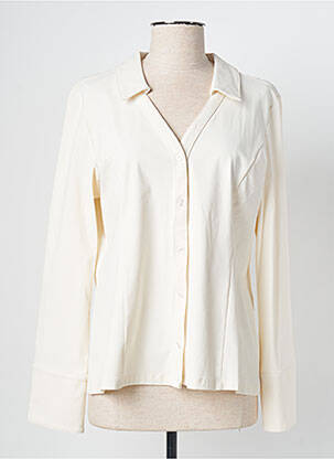 Chemisier coupe cintrée manches longues beige TRAMONTANA femme