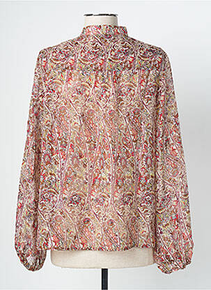 Blouse légère et transparente manches longues marron MOLLY BRACKEN femme