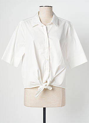 Chemisier manches courtes manches courtes blanc SIGNE NATURE femme