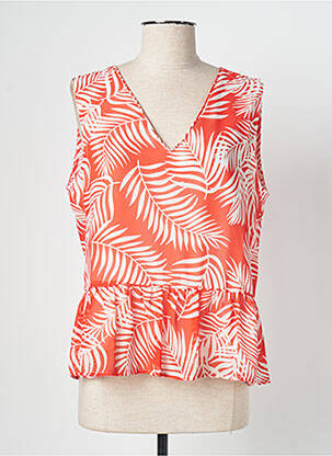 Blouse imprimé fleurs sans manche rouge MOLLY BRACKEN femme
