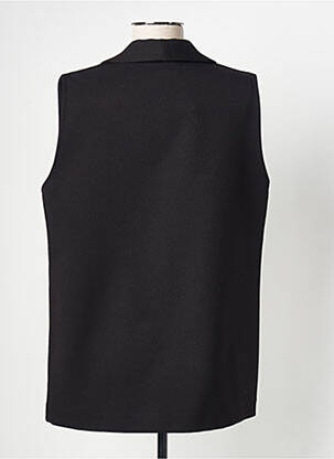 Gilet sans manche fausses poches noir SIGNE NATURE femme