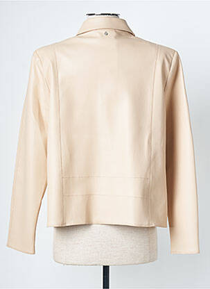 Veste simili cuir poches beige TRAMONTANA femme
