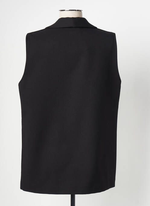 Gilet sans manche fausses poches noir SIGNE NATURE femme