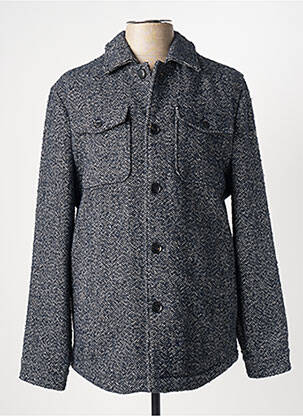 Manteau court col chemisier sans capuche gris DELAHAYE homme