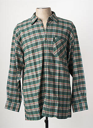 Chemise manches longues vert LA FORESTIERE pour homme