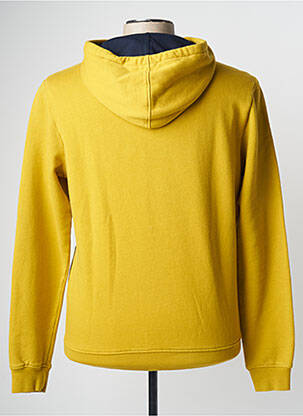 Sweat-shirt à capuche tissage jersey manches longues jaune LION OF PORCHES homme