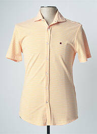 Chemise manches courtes coupe cintrée orange LION OF PORCHES homme