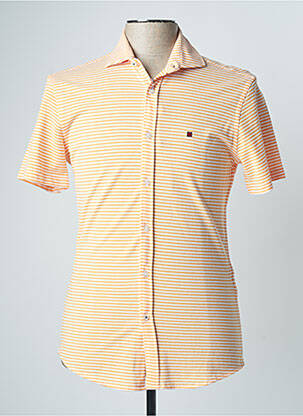Chemise manches courtes coupe cintrée orange LION OF PORCHES homme