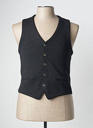Gilet sans manche tissage chiné noir LOUIS VICTOR homme