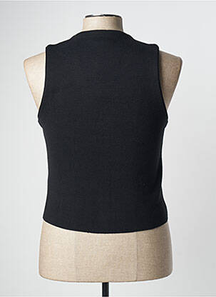 Gilet sans manche tissage chiné noir LOUIS VICTOR homme