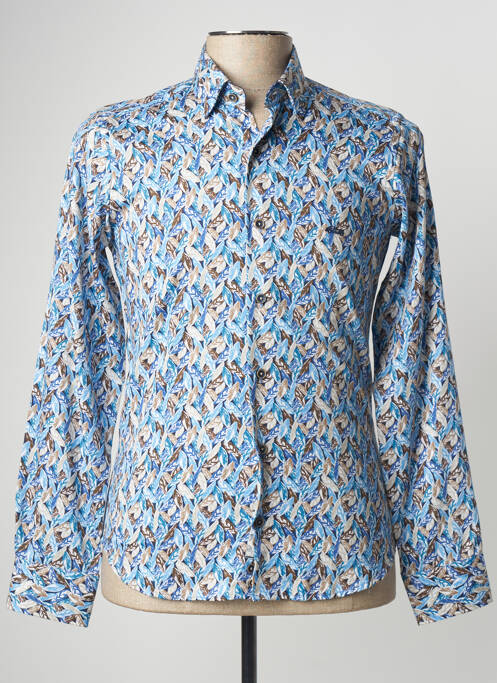 Chemise manches longues bleu DARIO BELTRAN pour homme