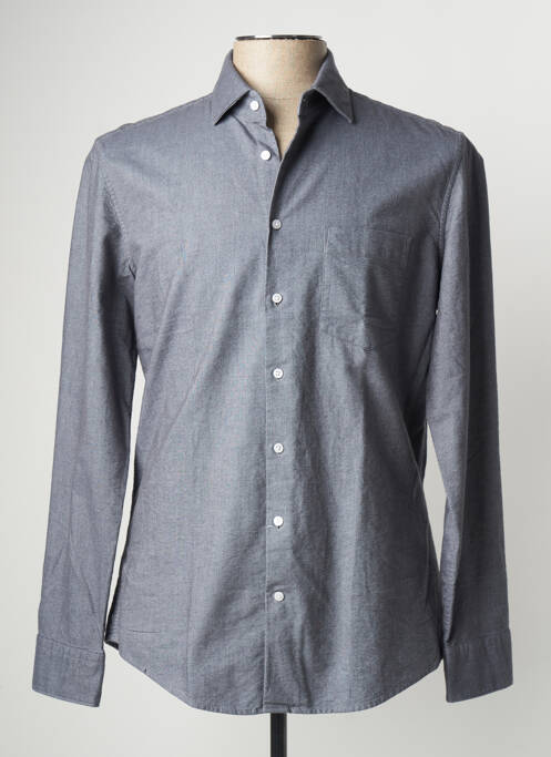 Chemise manches longues gris SEIDEN STICKER pour homme