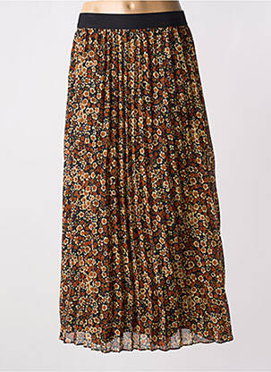 Jupe longue tissage crêpe noir MOLLY BRACKEN femme