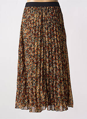Jupe longue tissage crêpe noir MOLLY BRACKEN femme