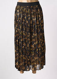 Jupe longue tissage crêpe noir MOLLY BRACKEN femme