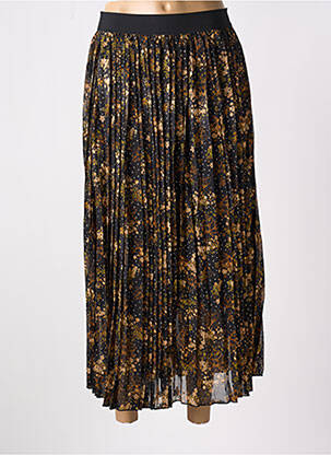 Jupe longue tissage crêpe noir MOLLY BRACKEN femme