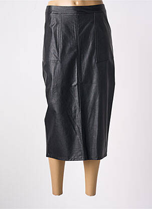 Jupe mi-longue taille normale noir SIGNE NATURE femme