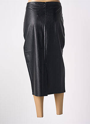 Jupe mi-longue taille normale noir SIGNE NATURE femme