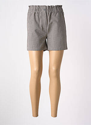 Short fermeture zippée sous rabat boutonné taille normale noir C'EST BEAU LA VIE femme