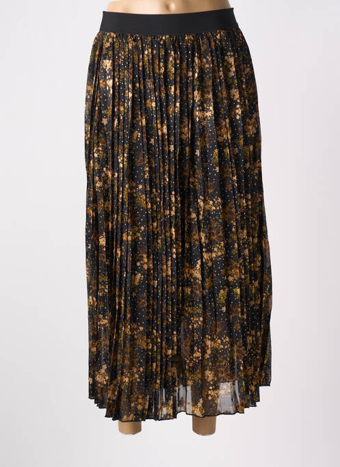 Jupe longue tissage crêpe noir MOLLY BRACKEN femme