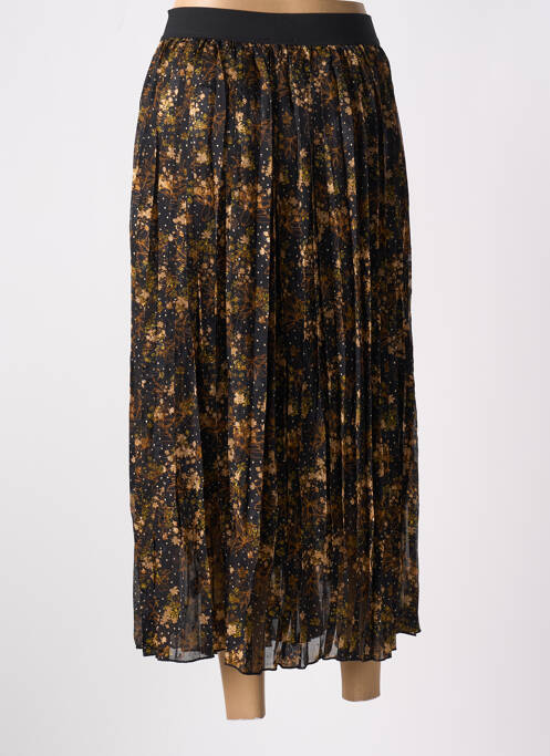Jupe longue tissage crêpe noir MOLLY BRACKEN femme