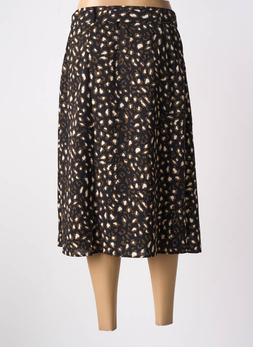 Jupe mi-longue fermeture zip latéral noir MOLLY BRACKEN femme