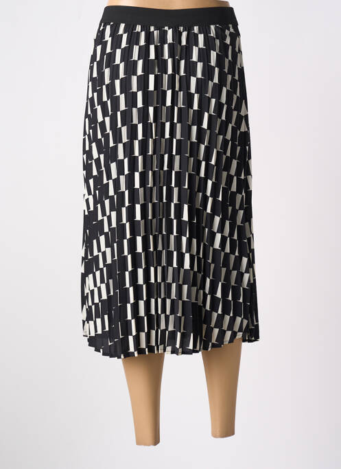 Jupe mi-longue coupe droite noir TRAMONTANA femme
