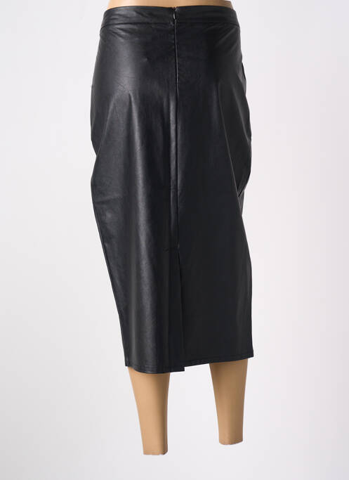 Jupe mi-longue taille normale noir SIGNE NATURE femme