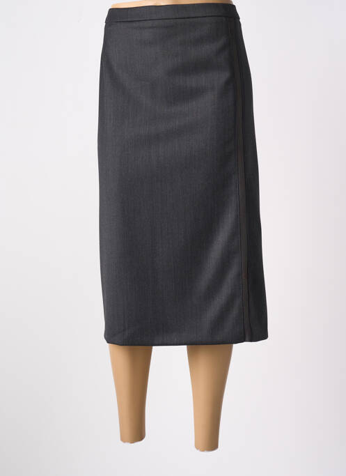 Jupe mi-longue gris GEVANA pour femme