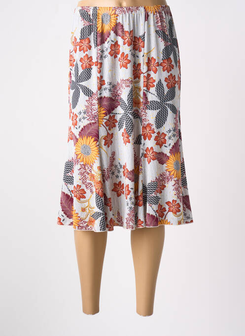 Jupe mi-longue orange TELMAIL pour femme