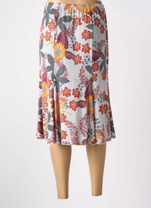 Jupe mi-longue orange TELMAIL pour femme