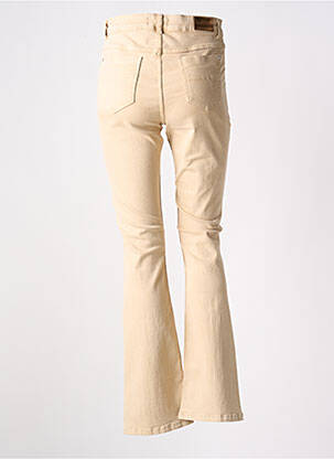 Pantalon droit fermeture zippée sous rabat boutonné beige TRAMONTANA femme