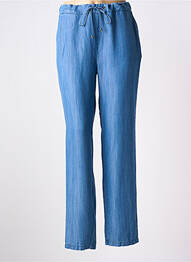 Pantalon droit taille élastique bleu DEVERNOIS femme